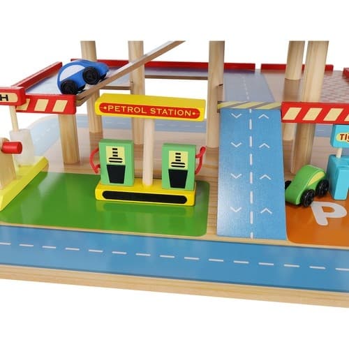 Parkeringsgarage Legetøj – Træ