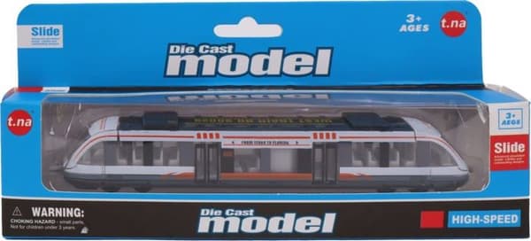 Turbo challenge - 028801 - Spårvagn - Die CAST -1/64 - Free Wheel Vehicle - Grå - Metall - Från 3 år