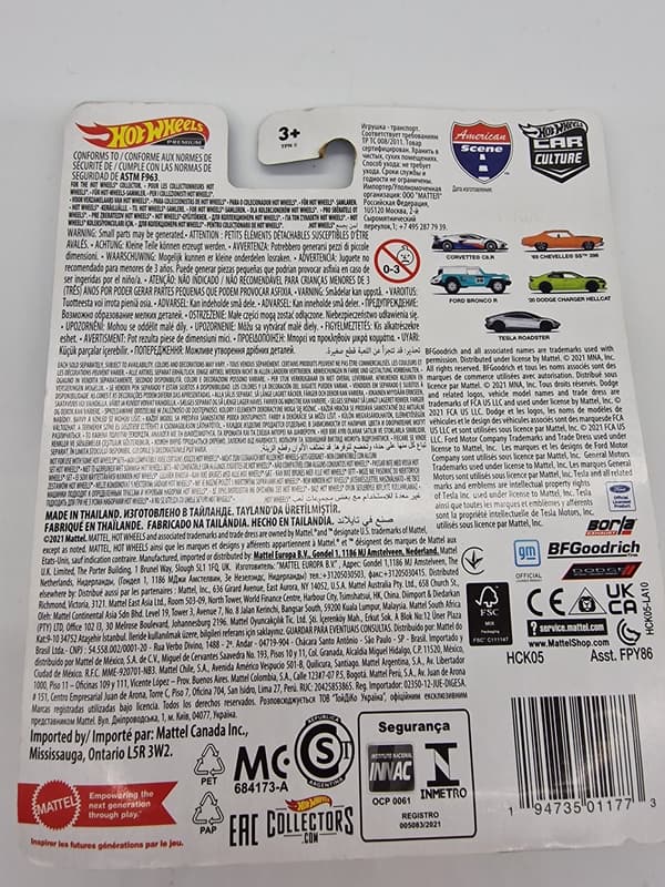 Hot Wheels Premium Car Culture Ford Bronco R Vehicle
