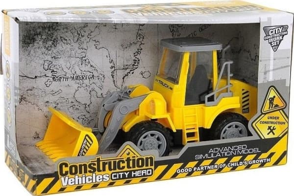 Bulldozer with drive 27.5x13.5cm