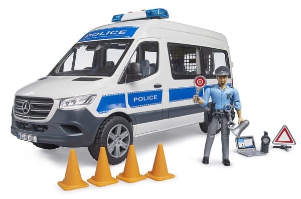 Bruder Mercedes-Benz Sprinter Police vehicle with police officer toy