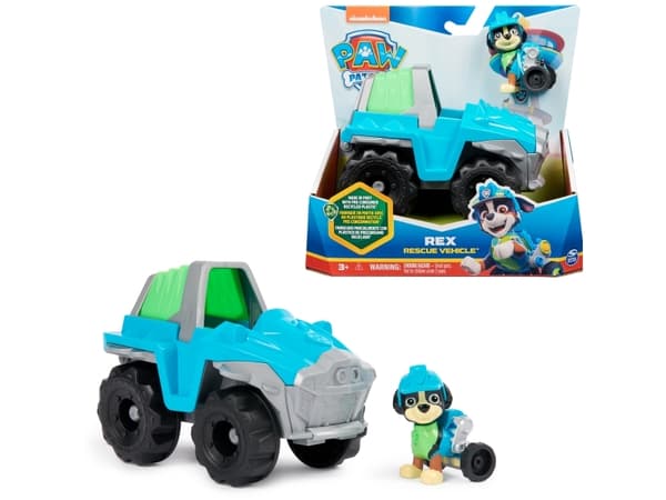 PAW Patrol PAW VHC BscVeh Sustainable Rex GML, Fordon, PAW Patrol, 3 År, Plast, Blå, Grön, Grå