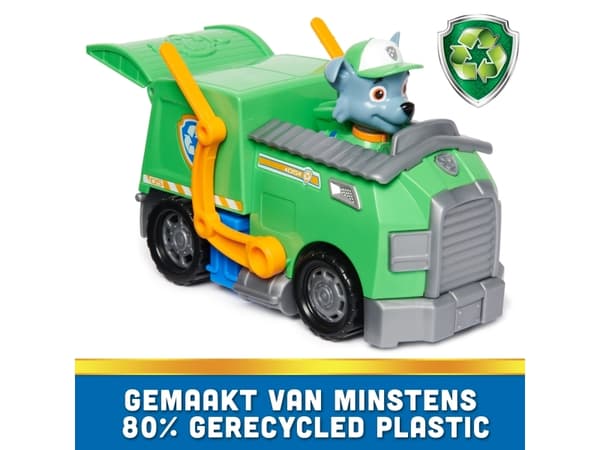 PAW Patrol PAW VHC Basic Vhc Sustainable Rocky GML, Sopbil, PAW Patrol, 3 År, Plast, Grön, Grå, Orange