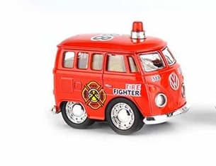 Leksaksbilar Cars Bilar Mini Buss Van Brandbil Fire Truck pullback 61539