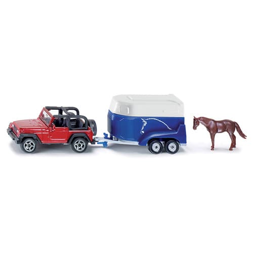 Leksaksbilar Bilar Cars SIKU Micki Metall Jepp Hästtransport Häst 1651
