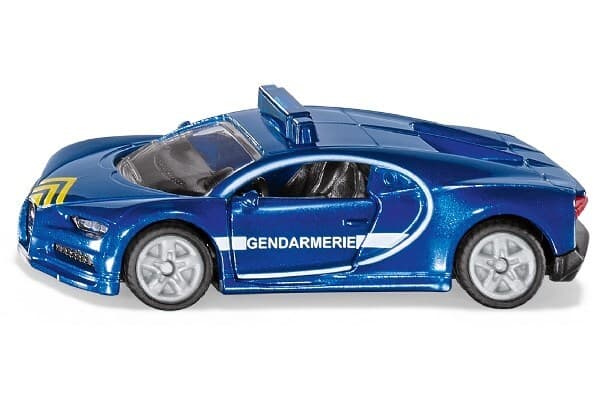 Bilar Cars Micki Metall SIKU 1541 Bugatti Chiron Gendarmerie Blå