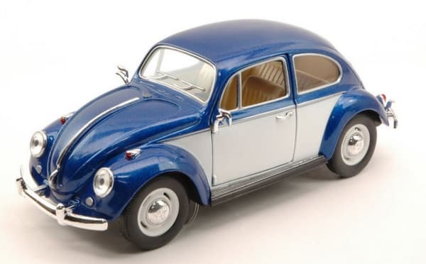 Robetoy Bilar Cars 61206 12cm metall 1:36 Volkswagen Classic Beetle Blå/vit