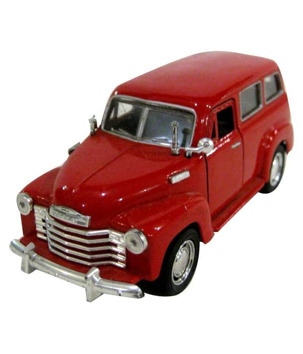 Robetoy Bilar Cars 13cm 61207 1:36 Chevrolet Suburban 1950 Vinröd