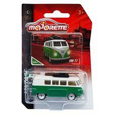Majorette Cars bilar metall Vintage 8cm VW T1 Volkswagen Buss Grön