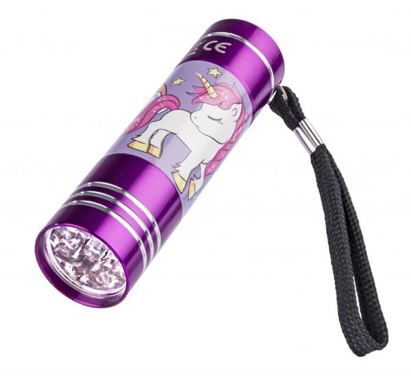 VN 4Girls UNICORN Alu Ficklampa Flashlight LED 9cm