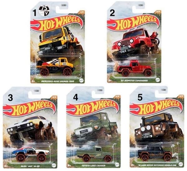 Hot Wheels Mattel Cars Bilar metall MUD RUNNER 8cm VÄLJ
