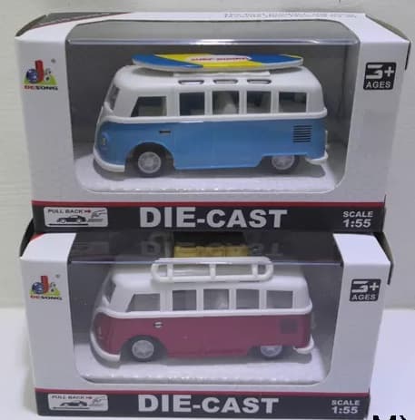 Alrico 4504 Cars Bilar Volkswagen Buss Bus VW 8cm 1:55 Välj 2.Röd