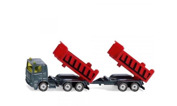 Siku Truck With Dumper Body And Tipping Trailer