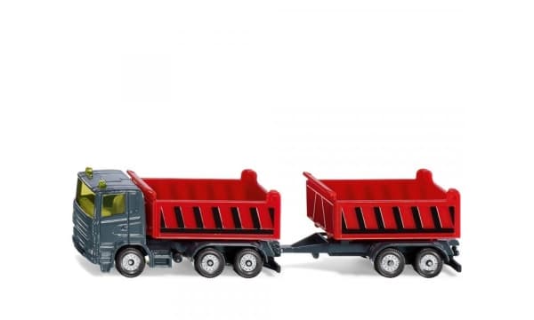 Siku Truck With Dumper Body And Tipping Trailer