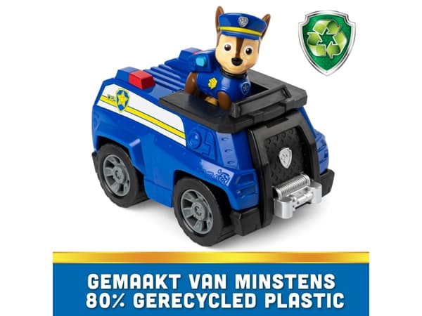 PAW Patrol PAW VHC Basic Vhc Sustainable Chase GML, Politibil, PAW Patrol, 3 år, Plast, Sort, Blå, Hvit