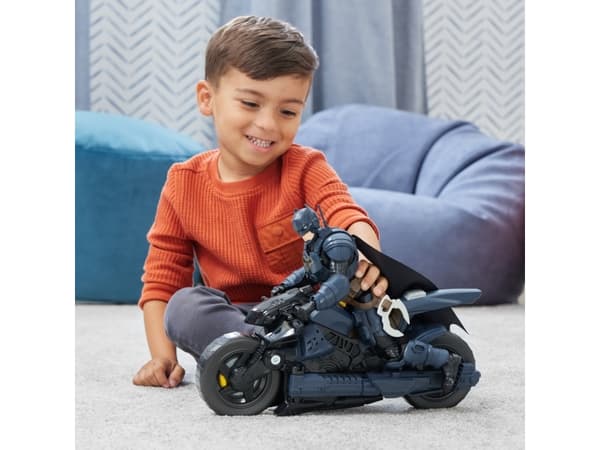 DC Comics Batman Adventures Batcycle, moottoripyörä, 3 vuosi/vuosia, Muovi, Musta, Sininen