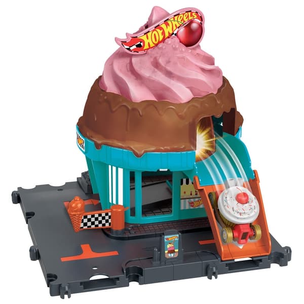 Hot Wheels Spiral Stunt Speedway By Little People Zestaw Hot
