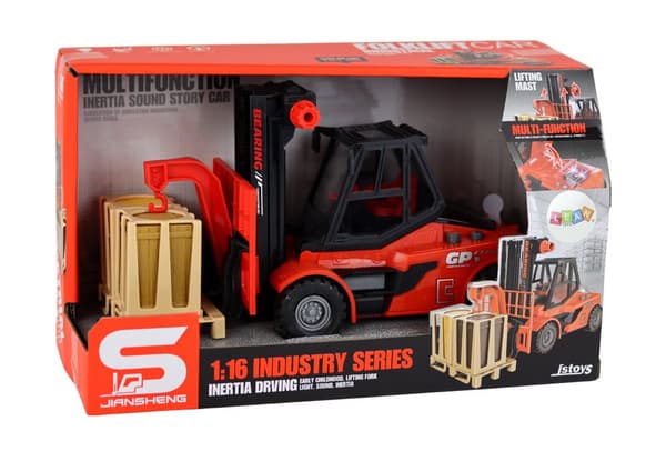 Gaffeltruck 1:16 Moving Forks Ljuder Lyser rött