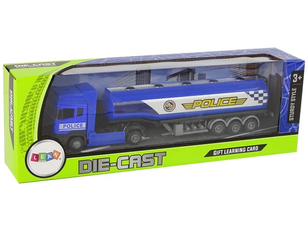 Blå polis tankbil 30 cm Längd