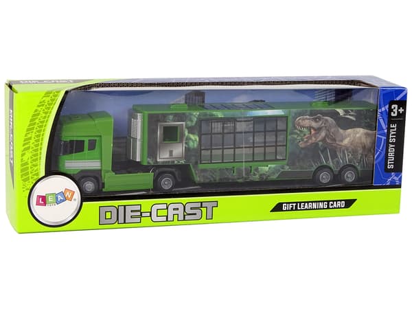 Stor lastbilstransportör för transport av dinosaurier Bilmetall