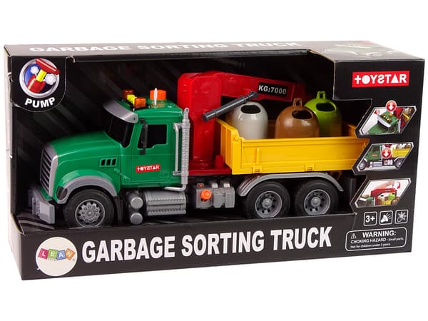 Lastbil Auto Kran Transport skraldespand Lyd