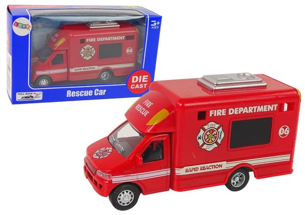 Bil Utryckningsfordon Polis Brandkår Friction Drive 3 modeller