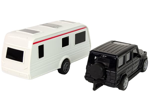 Jeep køretøjssæt sort campingvogn metalelementer