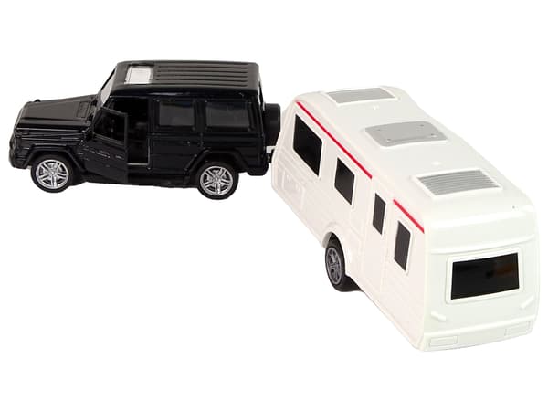 Jeep køretøjssæt sort campingvogn metalelementer
