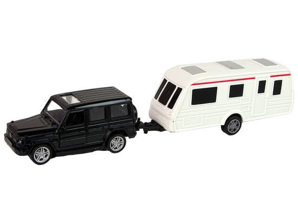 Jeep køretøjssæt sort campingvogn metalelementer