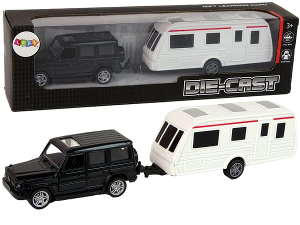 Jeep køretøjssæt sort campingvogn metalelementer
