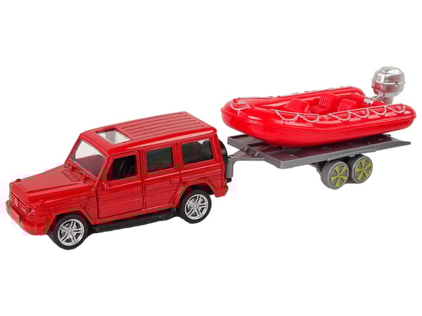 Køretøj Sæt Brandvæsen Spænding Motorbåd Jeep Red
