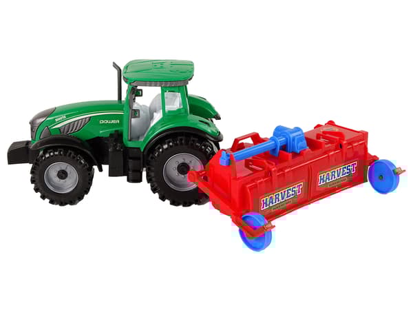 Traktor Med Plovfriktionsdrev Rød