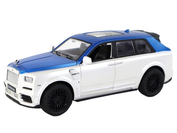 Bil R/C 1:20 vit och blå fjärrkontroll