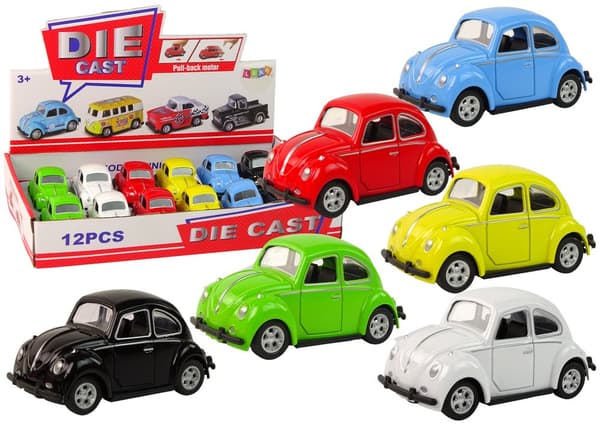 Forår Fjeder Med Friktionsdrev Beetle Personbil 6 Farver