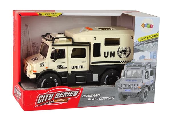 Off-Road Vehicle City Service Beige åbningsdør Lydlys