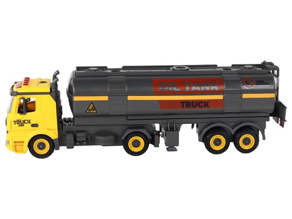 DIY tankbil til montering og adskillelse af gule lyslyd