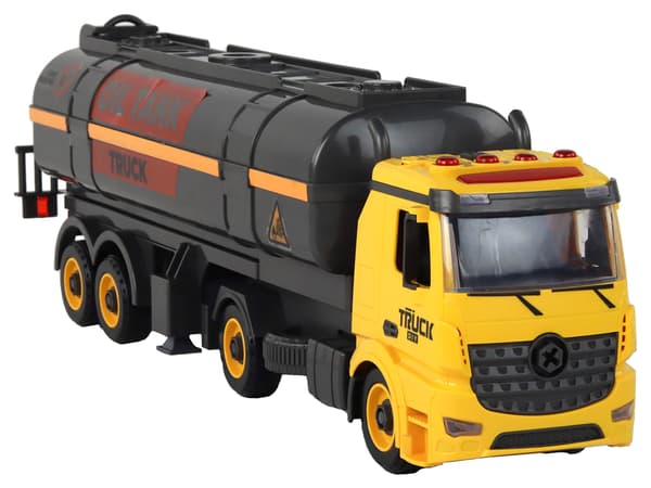 DIY tankbil til montering og adskillelse af gule lyslyd