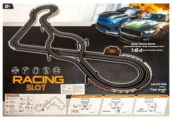 Race Track 2 Cars Controllers Slot Cars 1:64
