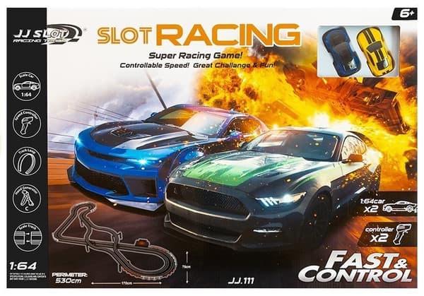 Race Track 2 Cars Controllers Slot Cars 1:64
