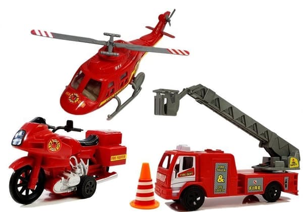 Sæt med køretøjer Brandvæsenets helikoptermotorlys lyder