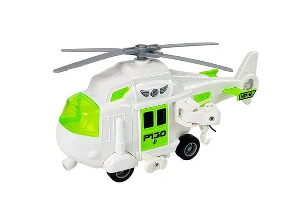 Batteridrevet biltransporter 1:16 med helikopter