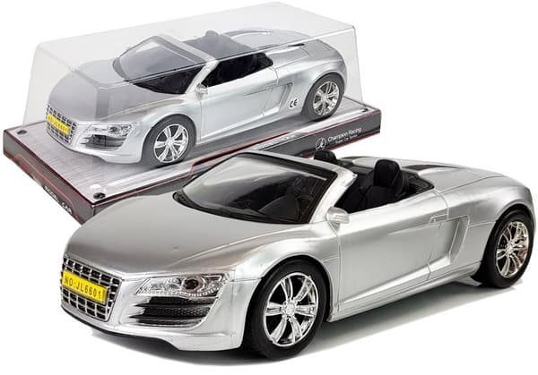 Bil med friktionsdrift Cabriolet Silver 1:18