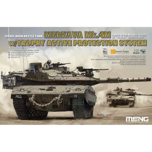 Modell - MENG - Merkava Mk.4m - Trophy skyddssystem - 1/35 - Grå
