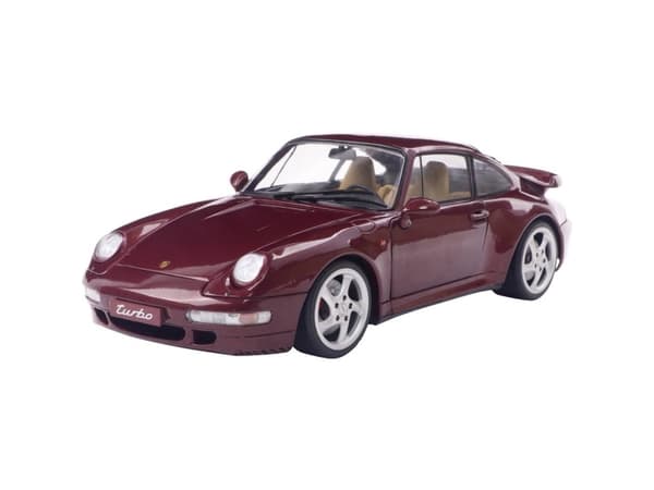 Solido Porsche 911 (993) Turbo 1997 röd modellbil i skala 1:18