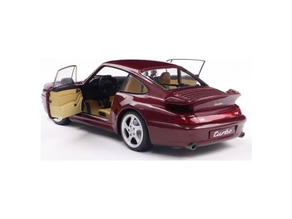 Solido Porsche 911 (993) Turbo 1997 röd modellbil i skala 1:18