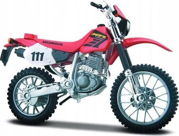 Ruoka Honda XR400R -malli 1/18 pohjalla
