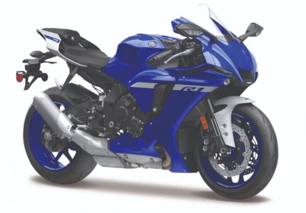 Maisto Model Motor Yamaha YZF-R1 2021 ja jalusta