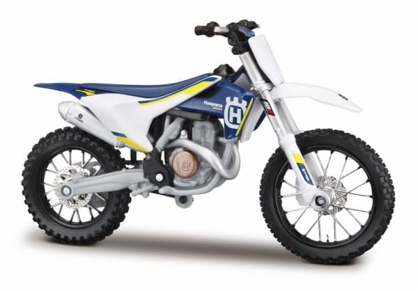 Maisto Modell Metall Motorcykel Husqvarna FC 450 1/18 med stativ