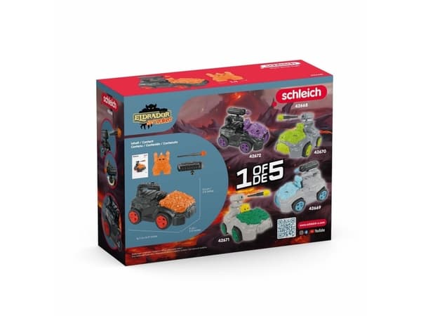 schleich ELDRADOR CREATURES Lava CrashMobile with Mini Creature, Vehicle, 7 yr(s), Black, Orange, Red