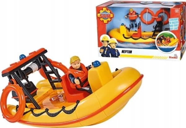 Simba Vehicle Fireman Sam Boat Neptune med figur ver.2